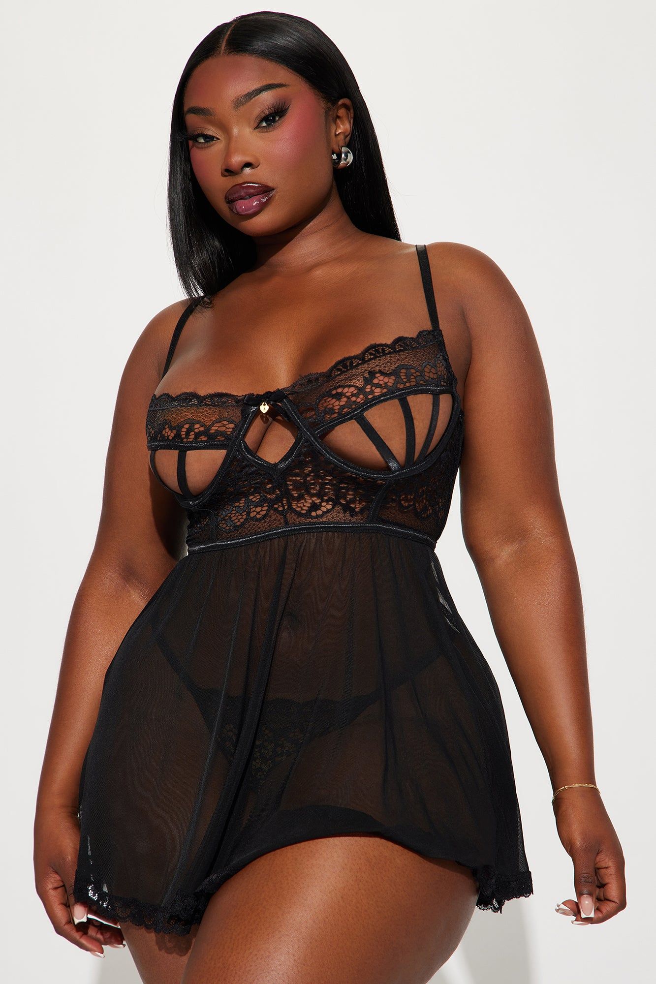 Romantic Nights Babydoll - Black sold by Fashion Nova product image thumbnail 4