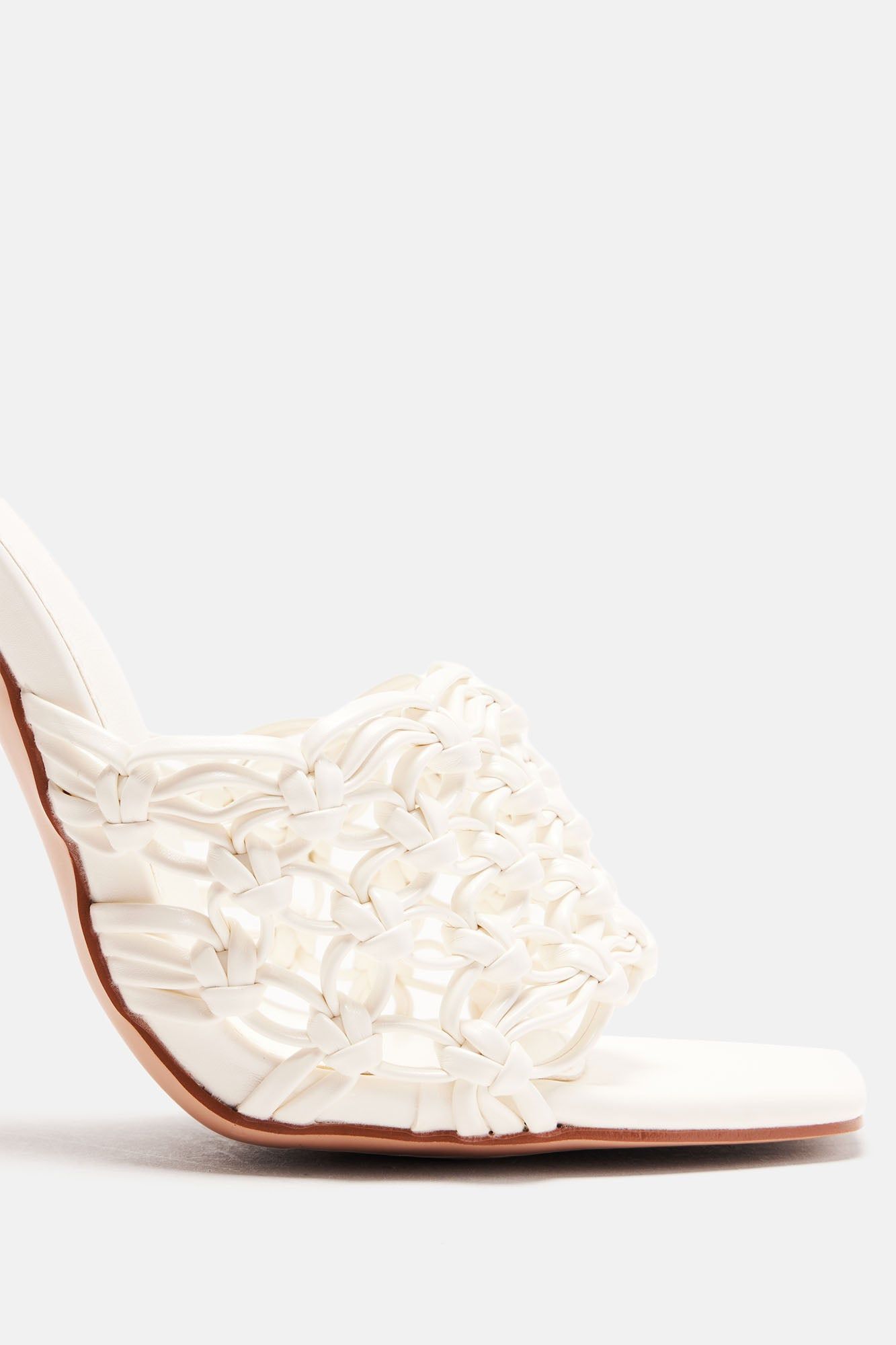 Found My Way Heeled Mules - White sold by Fashion Nova product image thumbnail 4