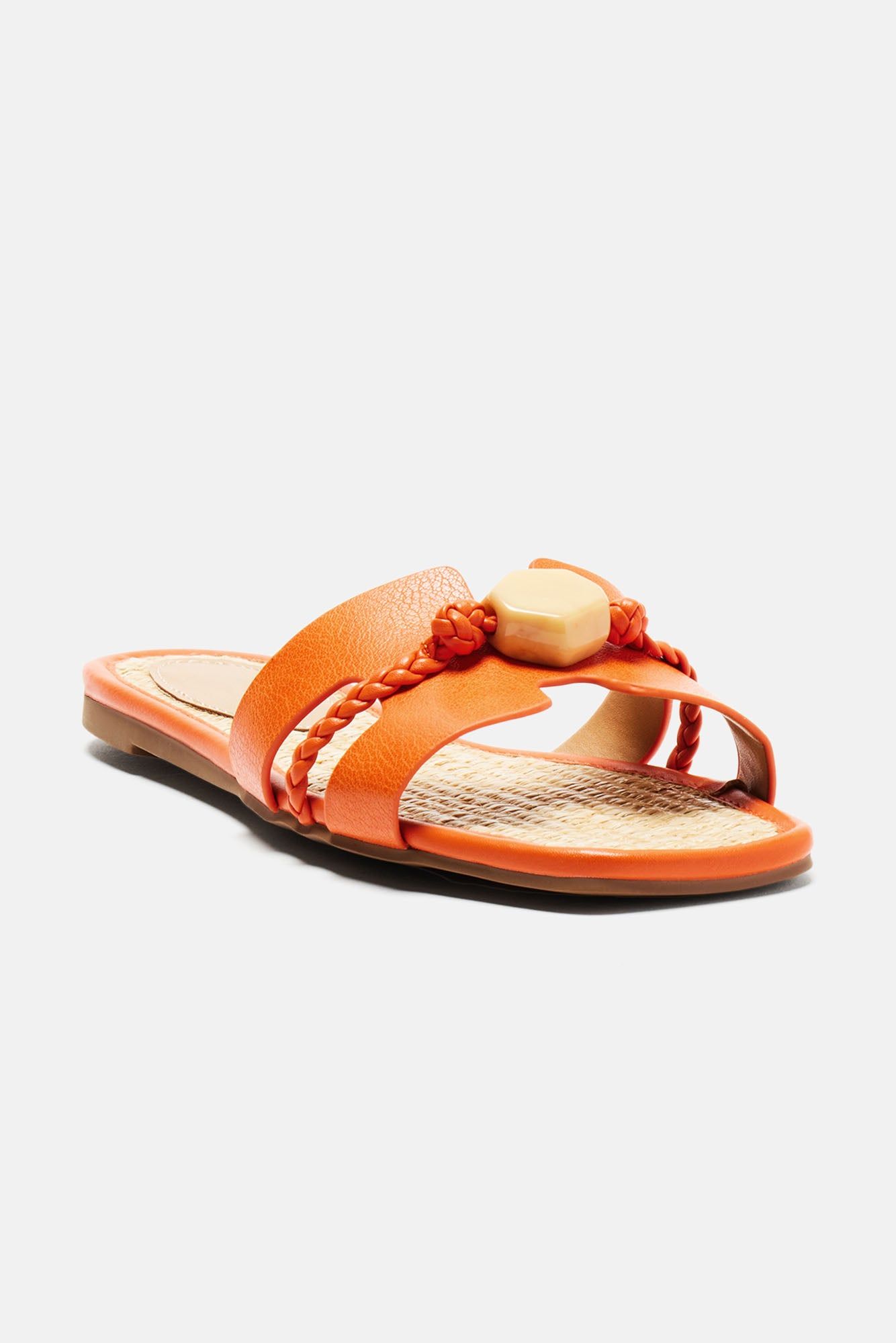 Kiera Braided Flat Sandals - Orange sold by Fashion Nova product image thumbnail 2