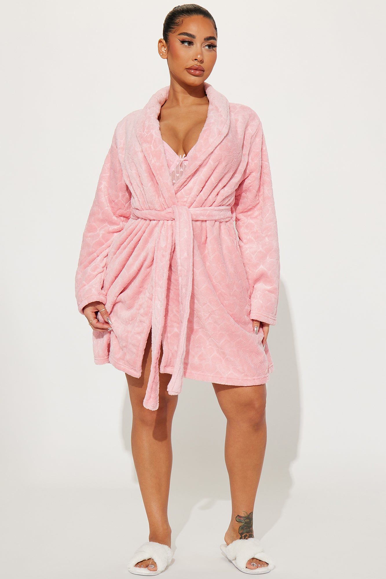 Love Language Plush Robe - Pink sold by Fashion Nova