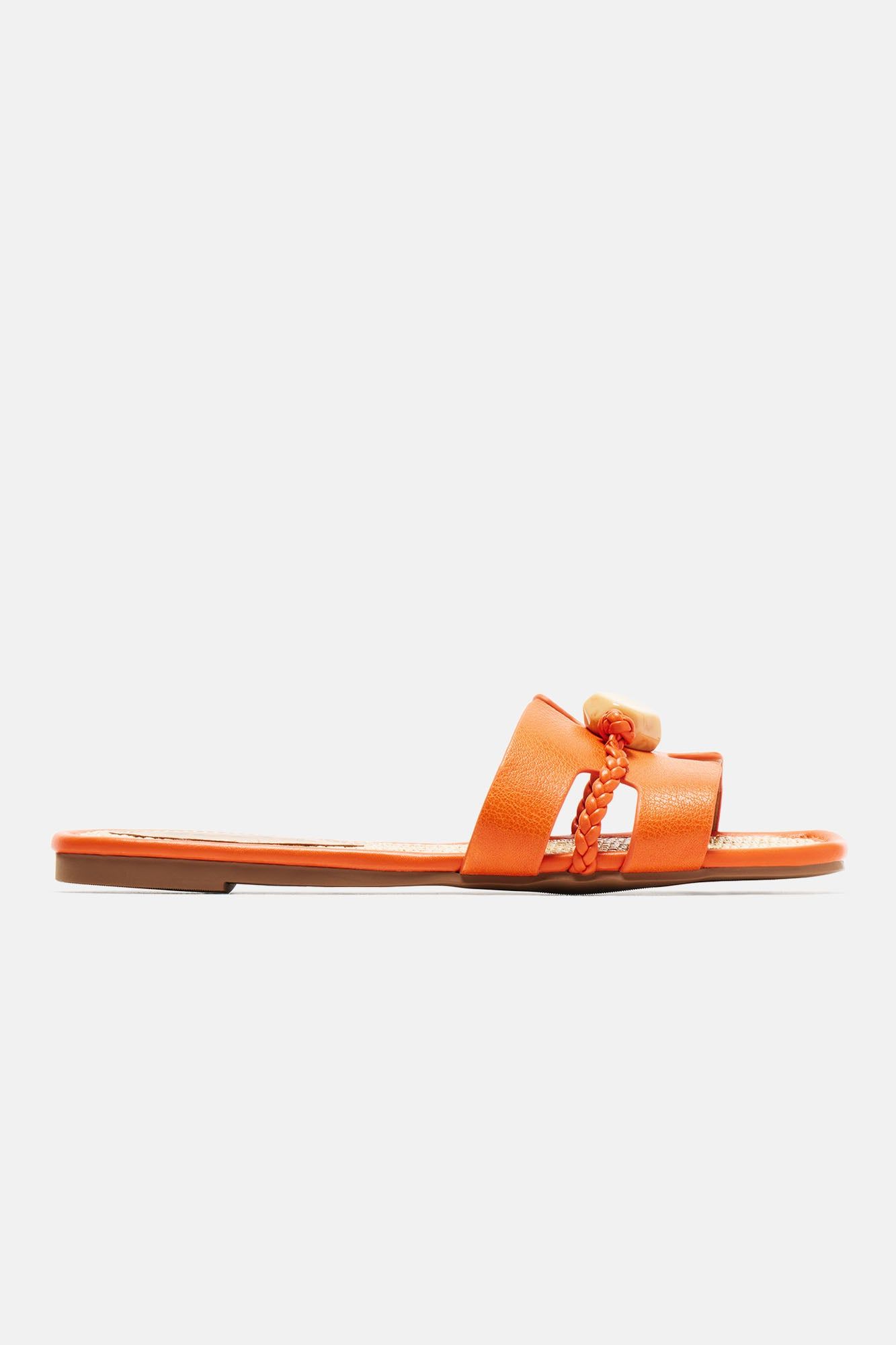 Kiera Braided Flat Sandals - Orange sold by Fashion Nova product image thumbnail 4
