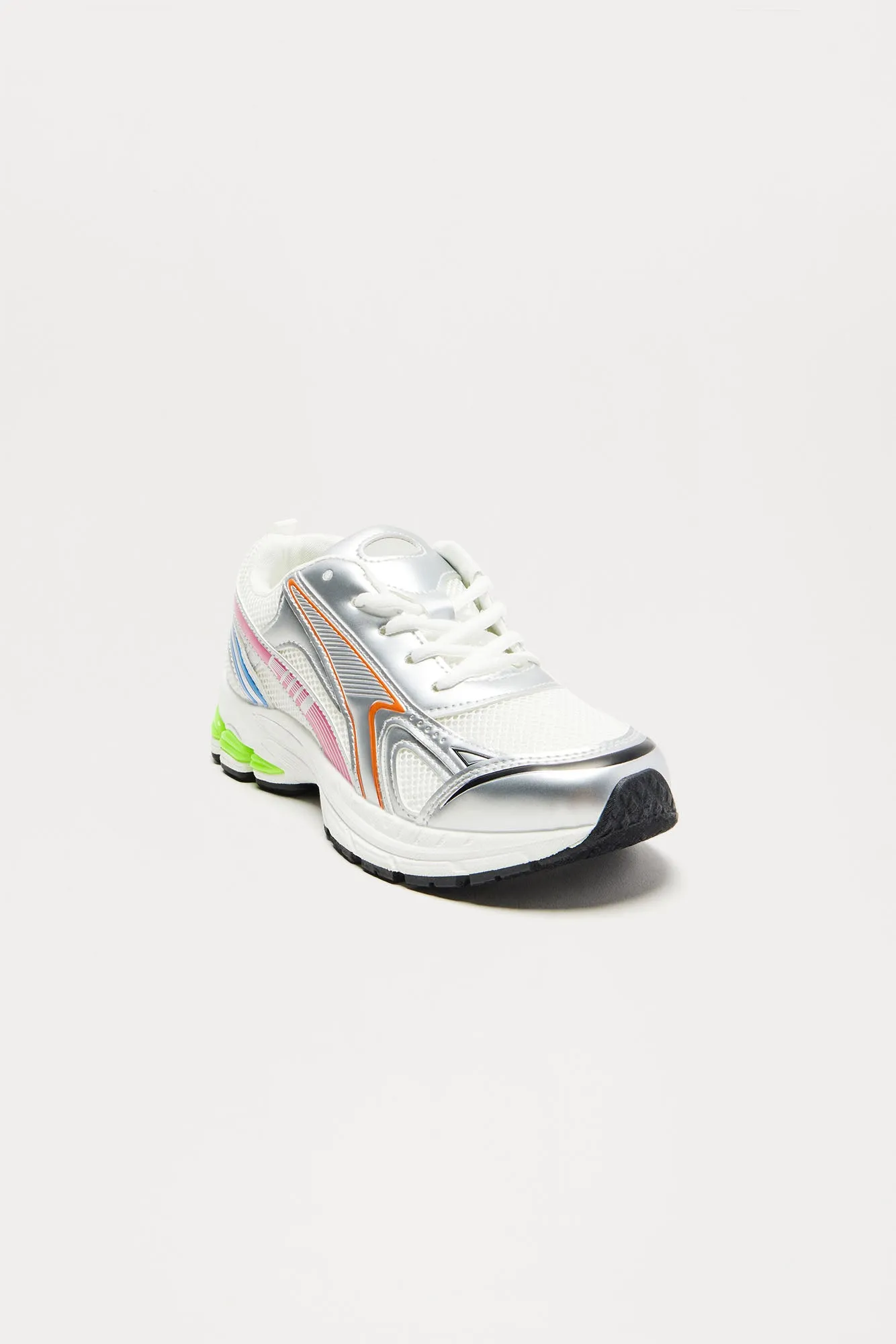 Davis Lace Up Sneakers - Silver/Multi sold by Fashion Nova product image thumbnail 3