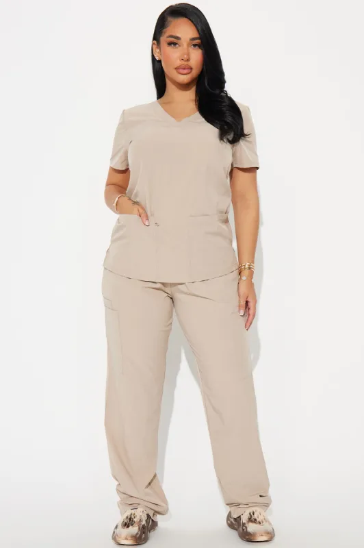 On Call Stretch Uniform Scrub Set - Khaki sold by Fashion Nova
