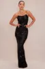 Scarlet Sequin Mesh Gown - Black sold by Fashion Nova