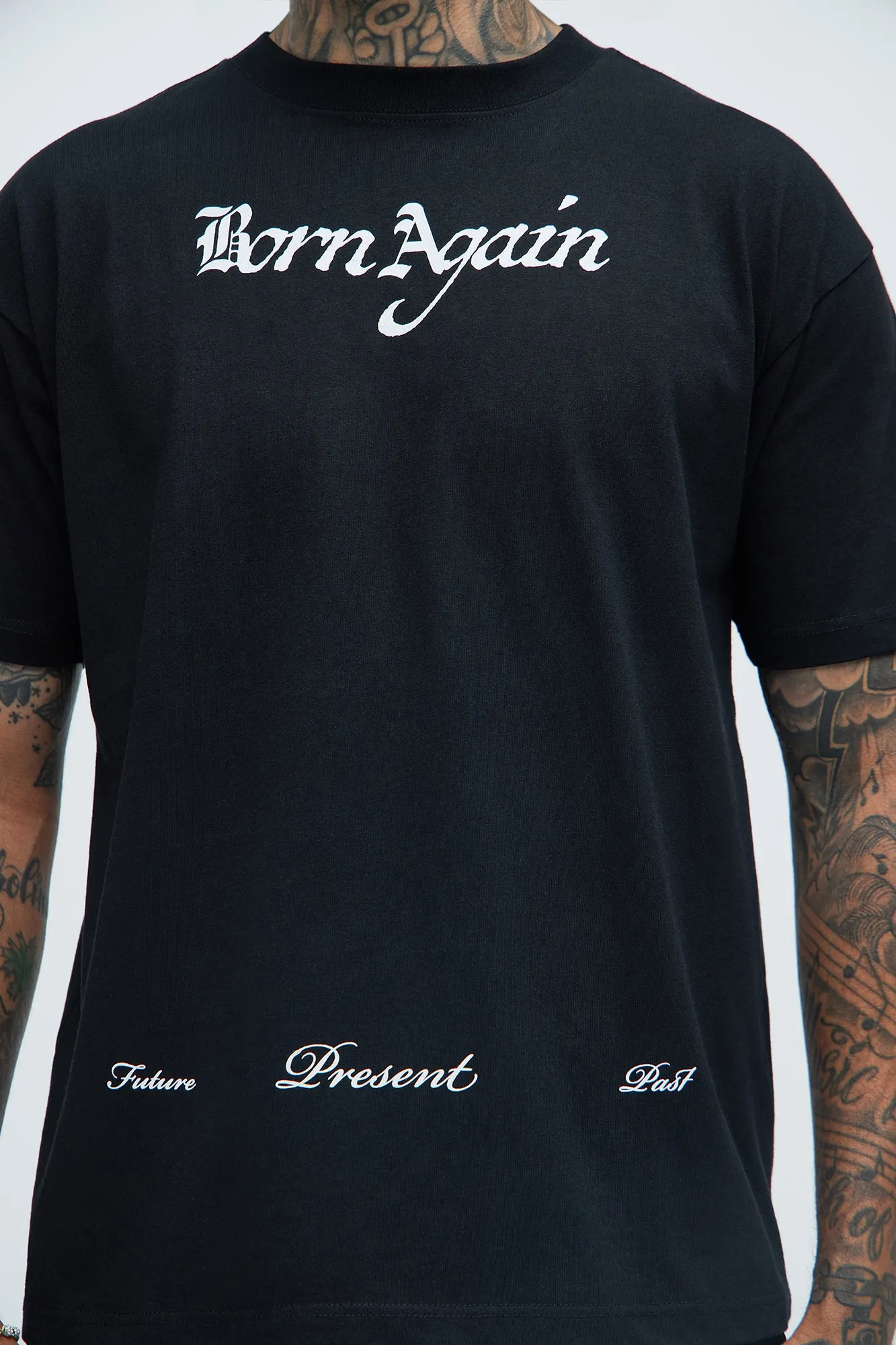 Born Again Oversize Short Sleeve Tee - Black sold by Fashion Nova product image thumbnail 3