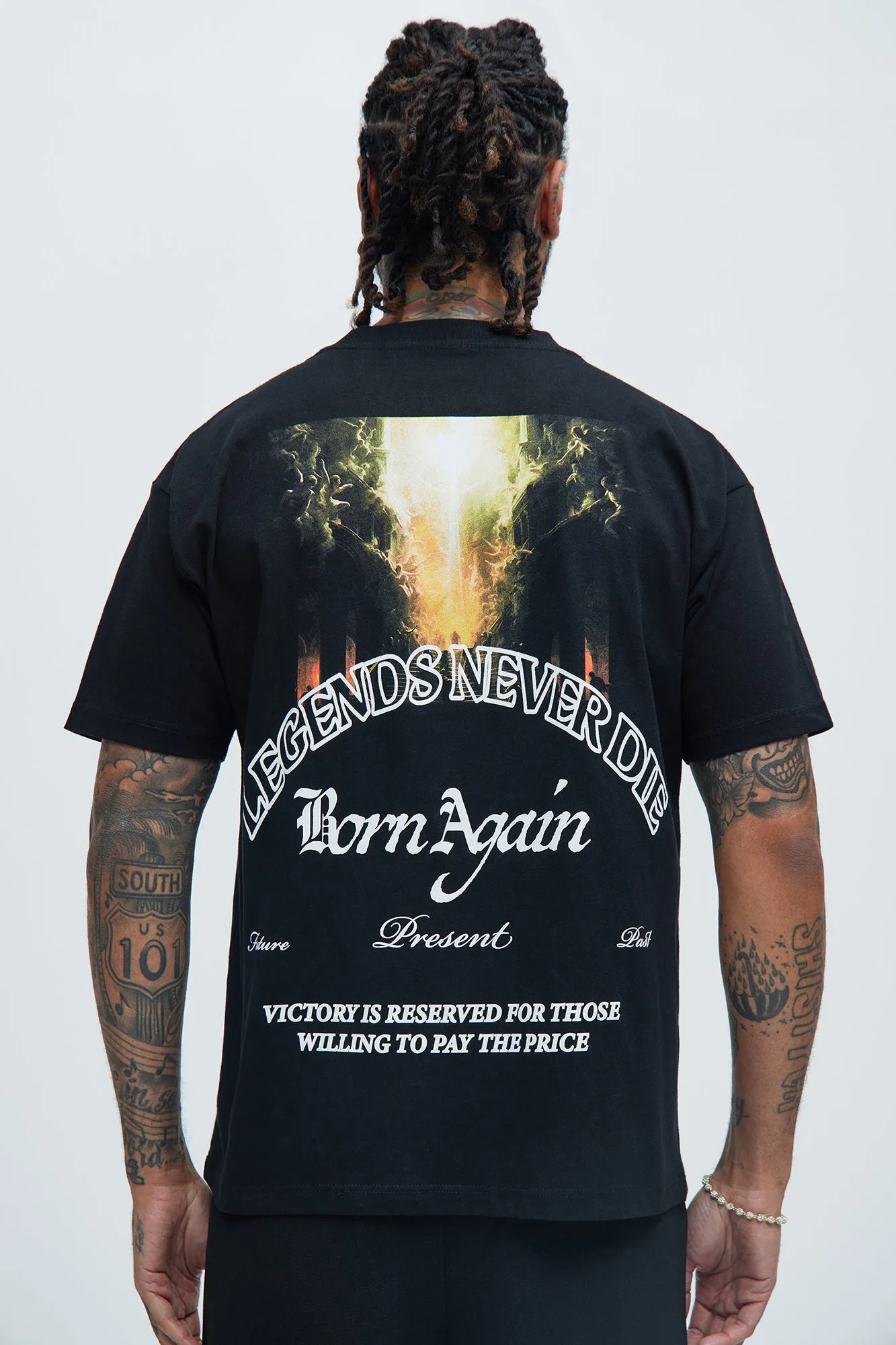 Born Again Oversize Short Sleeve Tee - Black sold by Fashion Nova product image thumbnail 4