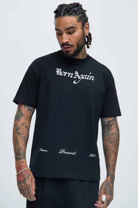 Born Again Oversize Short Sleeve Tee - Black sold by Fashion Nova