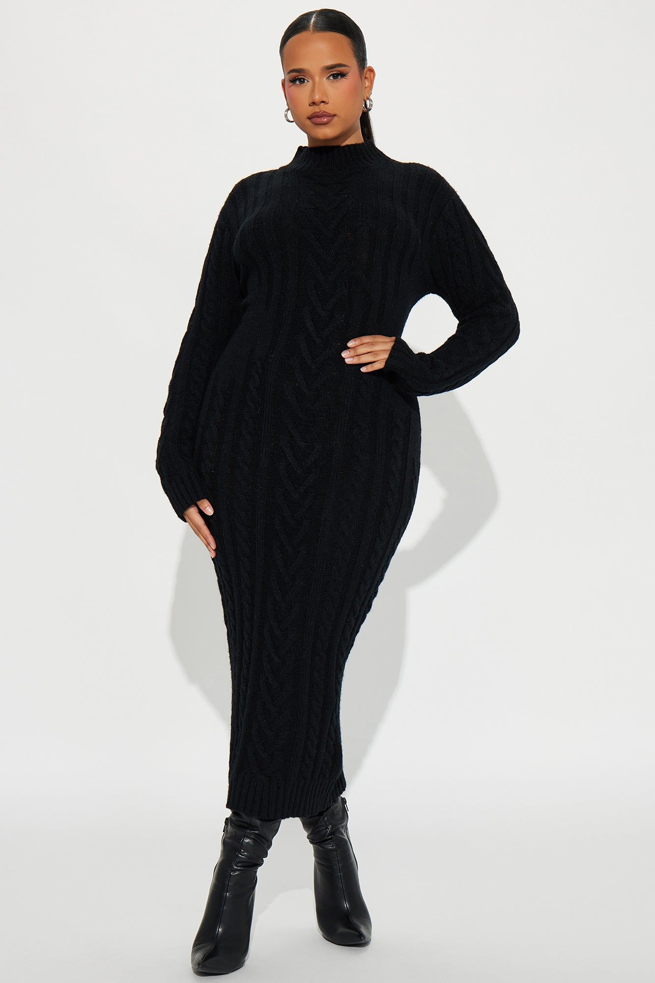 Lisa Sweater Maxi Dress - Black sold by Fashion Nova product image thumbnail 4