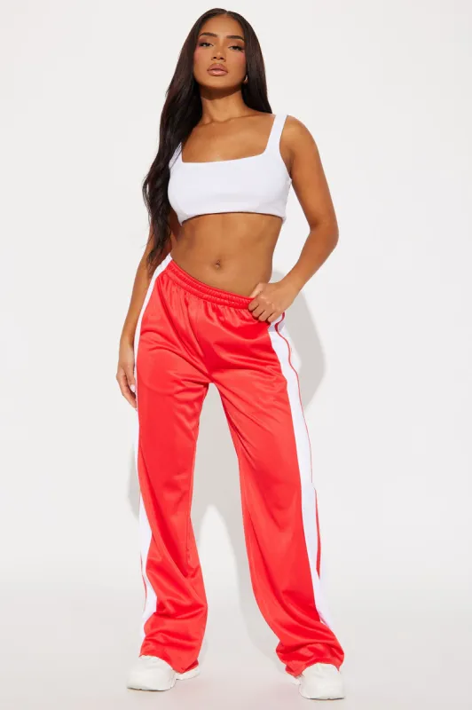 Tinashe Track Pant - Red sold by Fashion Nova