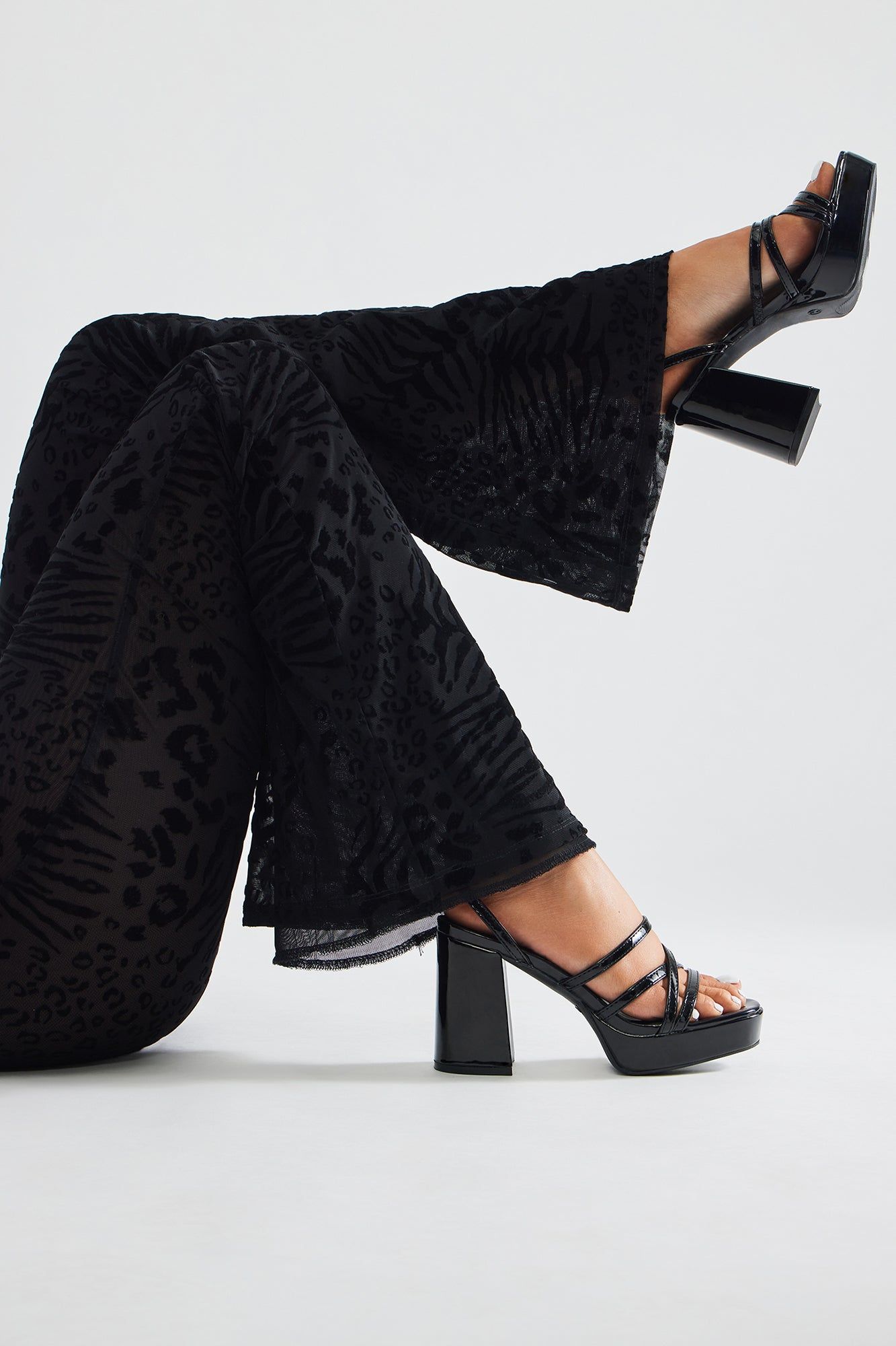 Being Pretty Platform Heeled Sandals - Black sold by Fashion Nova product image thumbnail 2