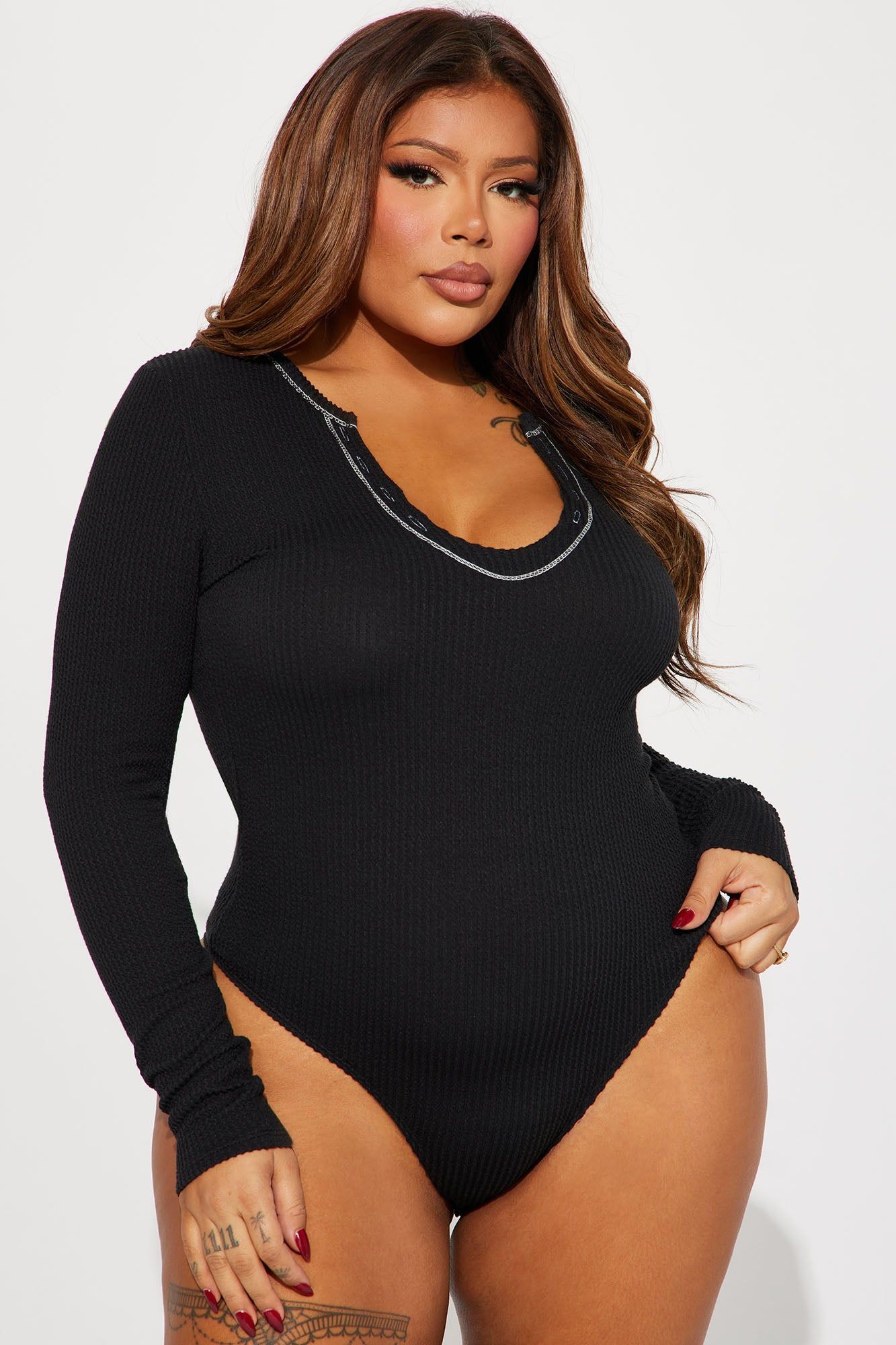 Keaton Scoop Neck Bodysuit - Black sold by Fashion Nova product image thumbnail 5
