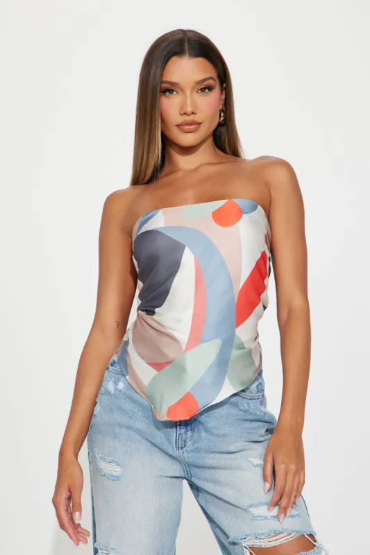Optical Illusion Handkerchief Top - Multi Color sold by Fashion Nova