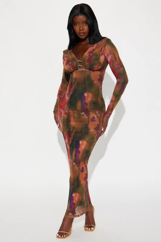 Heidi Mesh Maxi Dress - Multi Color sold by Fashion Nova