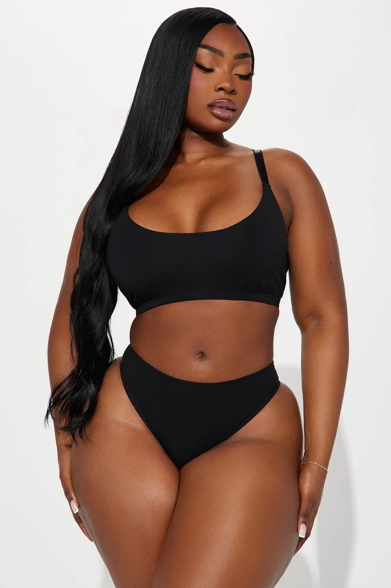 Nova Cotton Scoop Neck Bralette - Black sold by Fashion Nova product image thumbnail 5