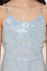 Mini Shine Bright Mini Dress - Blue sold by Fashion Nova