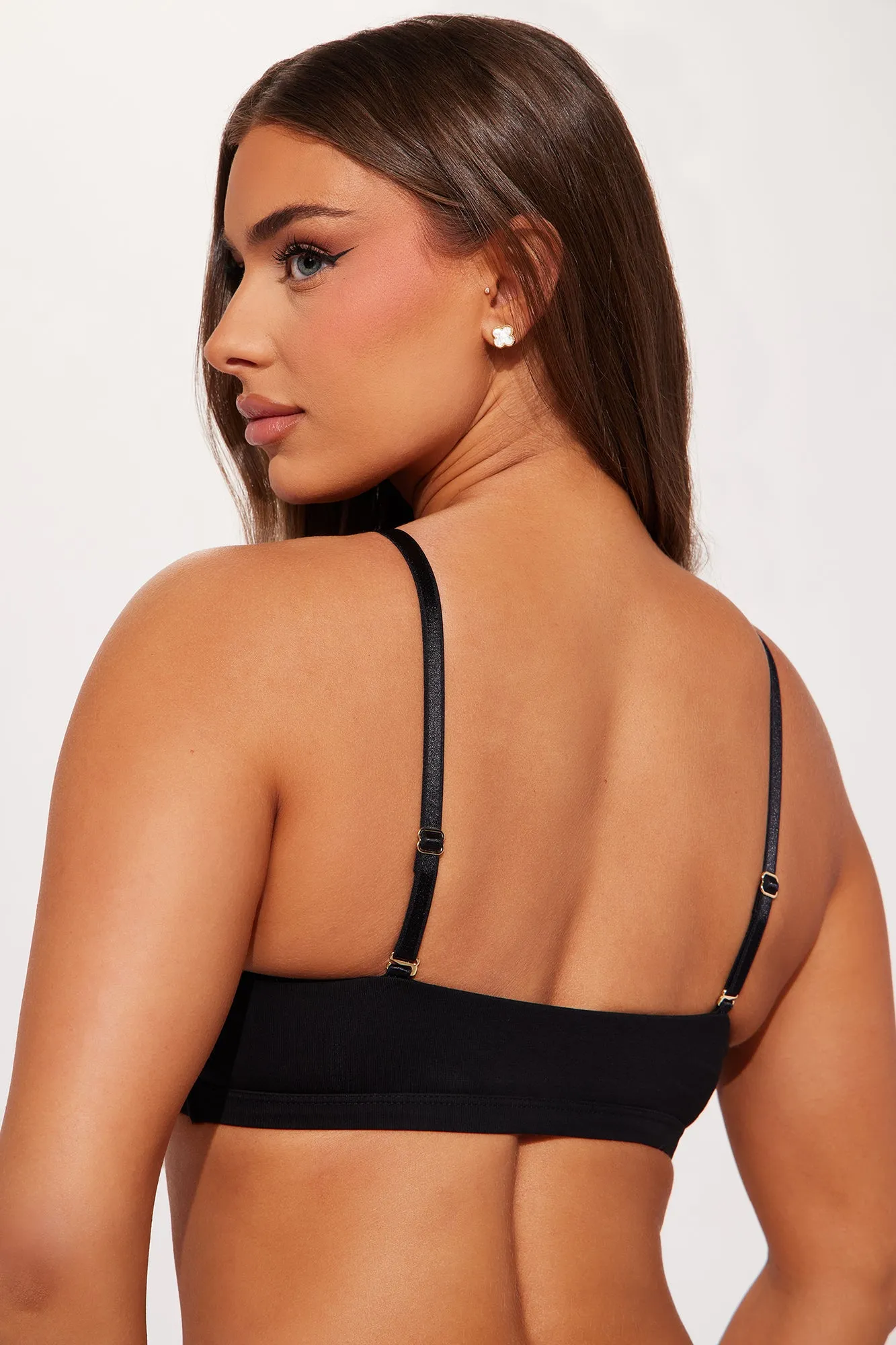 Nova Cotton Scoop Neck Bralette - Black sold by Fashion Nova product image thumbnail 3