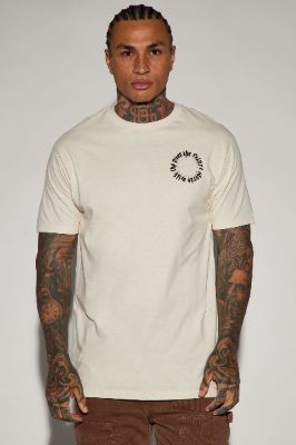 Time And Space Short Sleeve Tee - Sand made by Fashion Nova