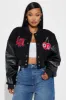 LA Girl Vibe Bomber Jacket - Black sold by Fashion Nova