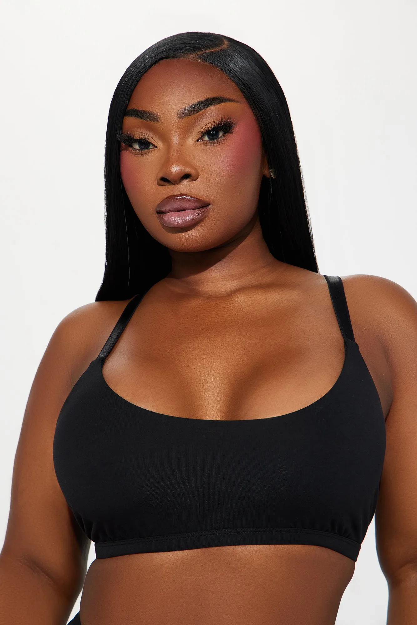 Nova Cotton Scoop Neck Bralette - Black sold by Fashion Nova product image thumbnail 4
