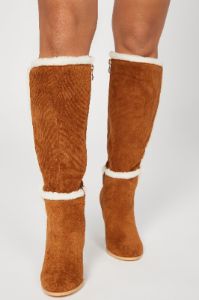 Cold Nights Knee High Boots - Chestnut sold by Fashion Nova