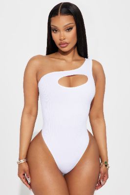 Got Your Attention Bodysuit - White sold by Fashion Nova