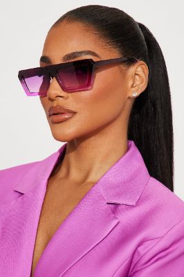 Memories Fade Sunglasses - Purple/combo sold by Fashion Nova