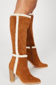 Cold Nights Knee High Boots - Chestnut sold by Fashion Nova