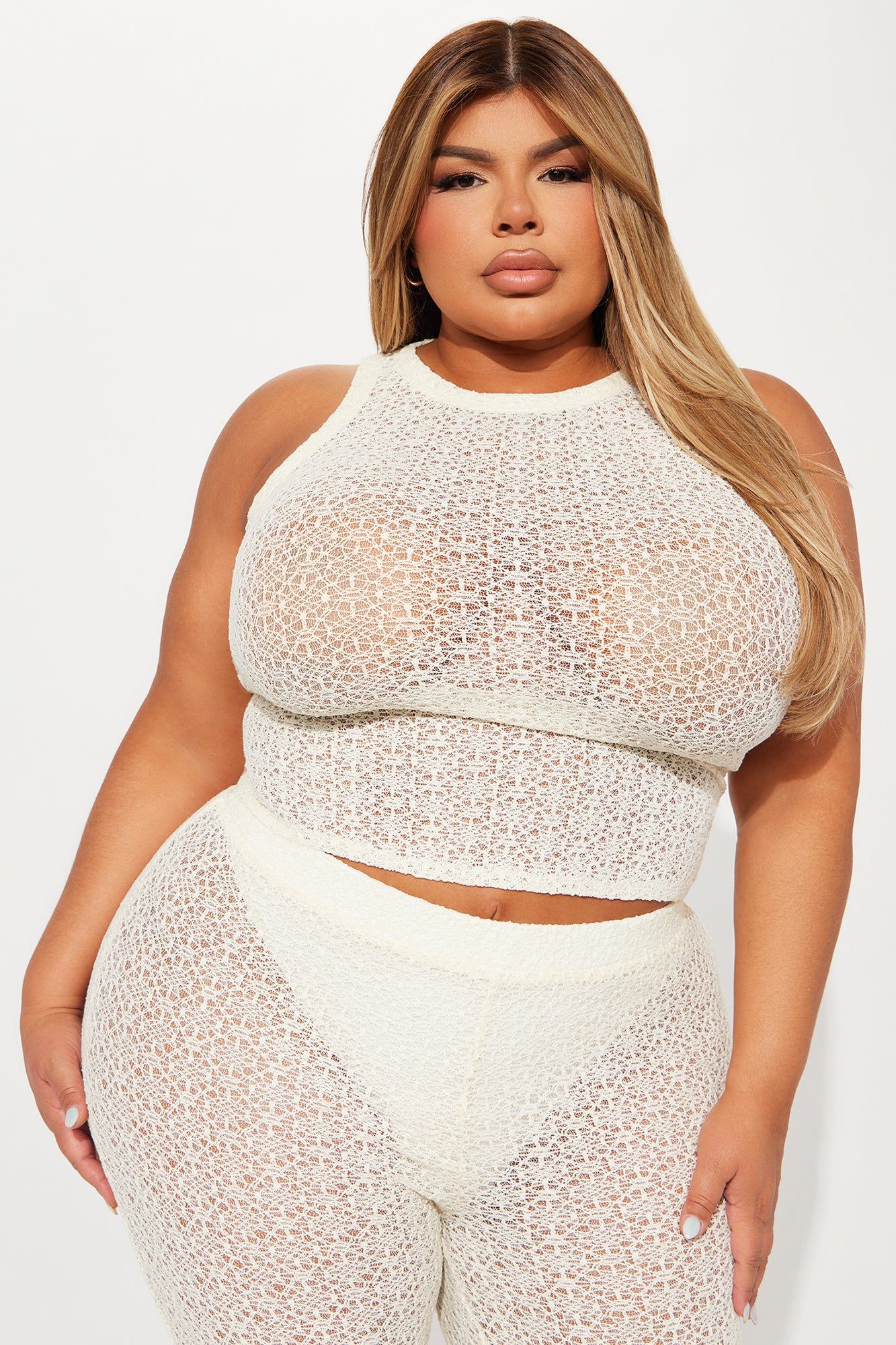 That's My Vibe Textured Pant Set - Ivory sold by Fashion Nova product image thumbnail 5