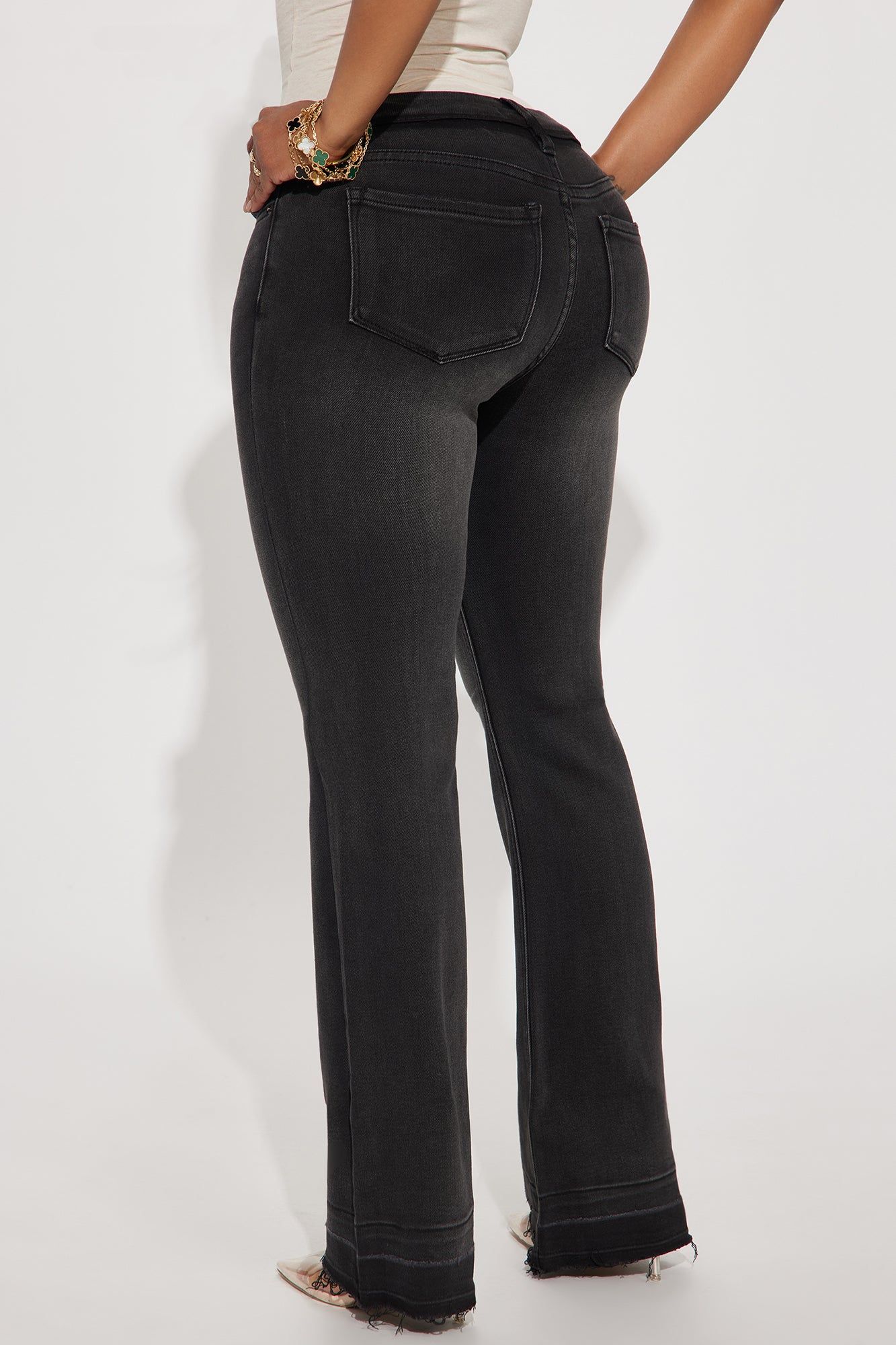 Whatever You Want Stretch Flare Jeans - Black Wash sold by Fashion Nova product image thumbnail 3