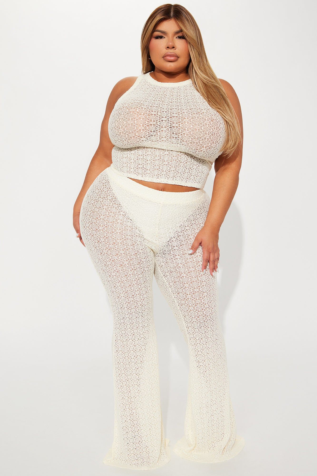 That's My Vibe Textured Pant Set - Ivory sold by Fashion Nova product image thumbnail 4