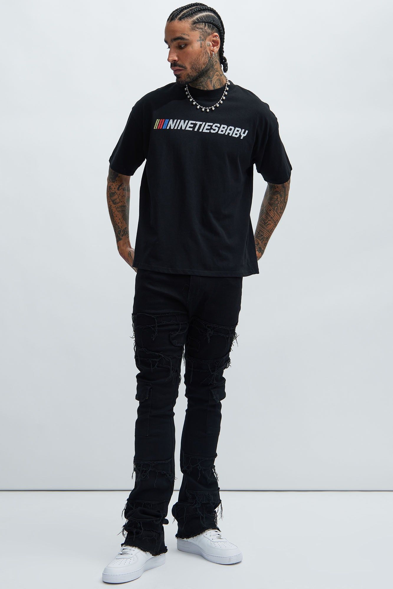 90's Till Infinity Boxy Short Sleeve Tee - Black sold by Fashion Nova product image thumbnail 2