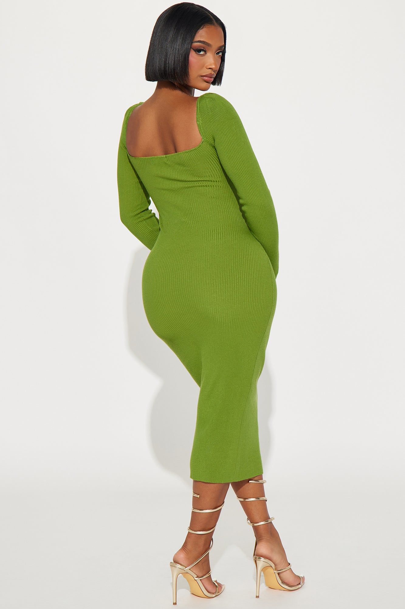 Stephanie Sweater Midi Dress - Green sold by Fashion Nova product image thumbnail 4
