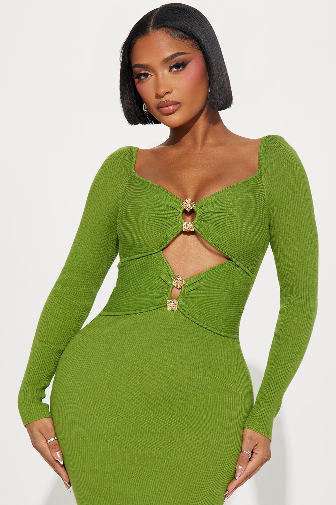 Stephanie Sweater Midi Dress - Green sold by Fashion Nova product image thumbnail 3