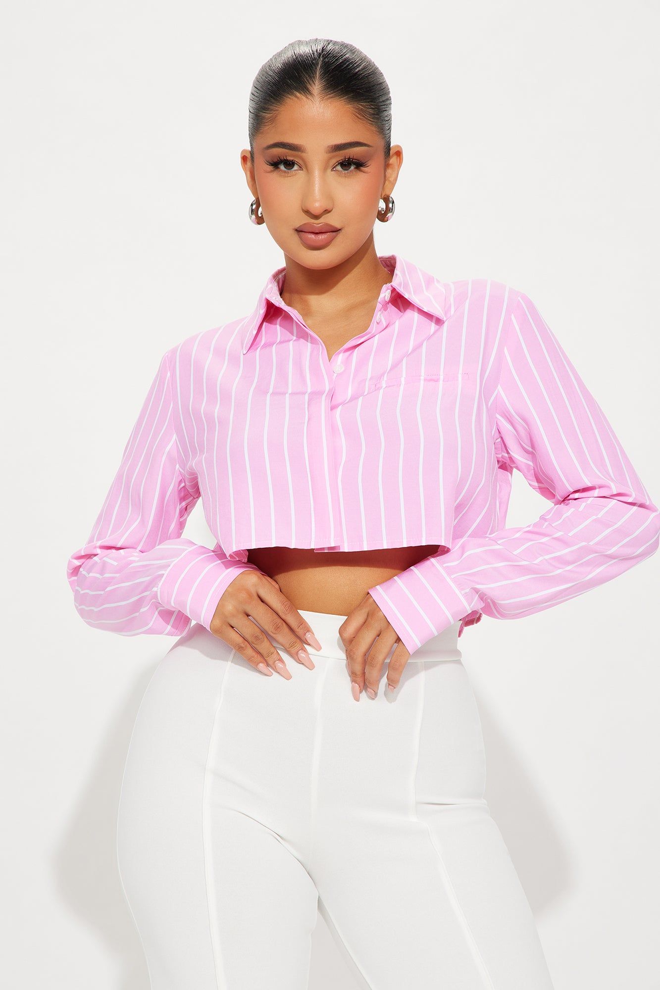 Places To Be Shirt - Pink/combo sold by Fashion Nova