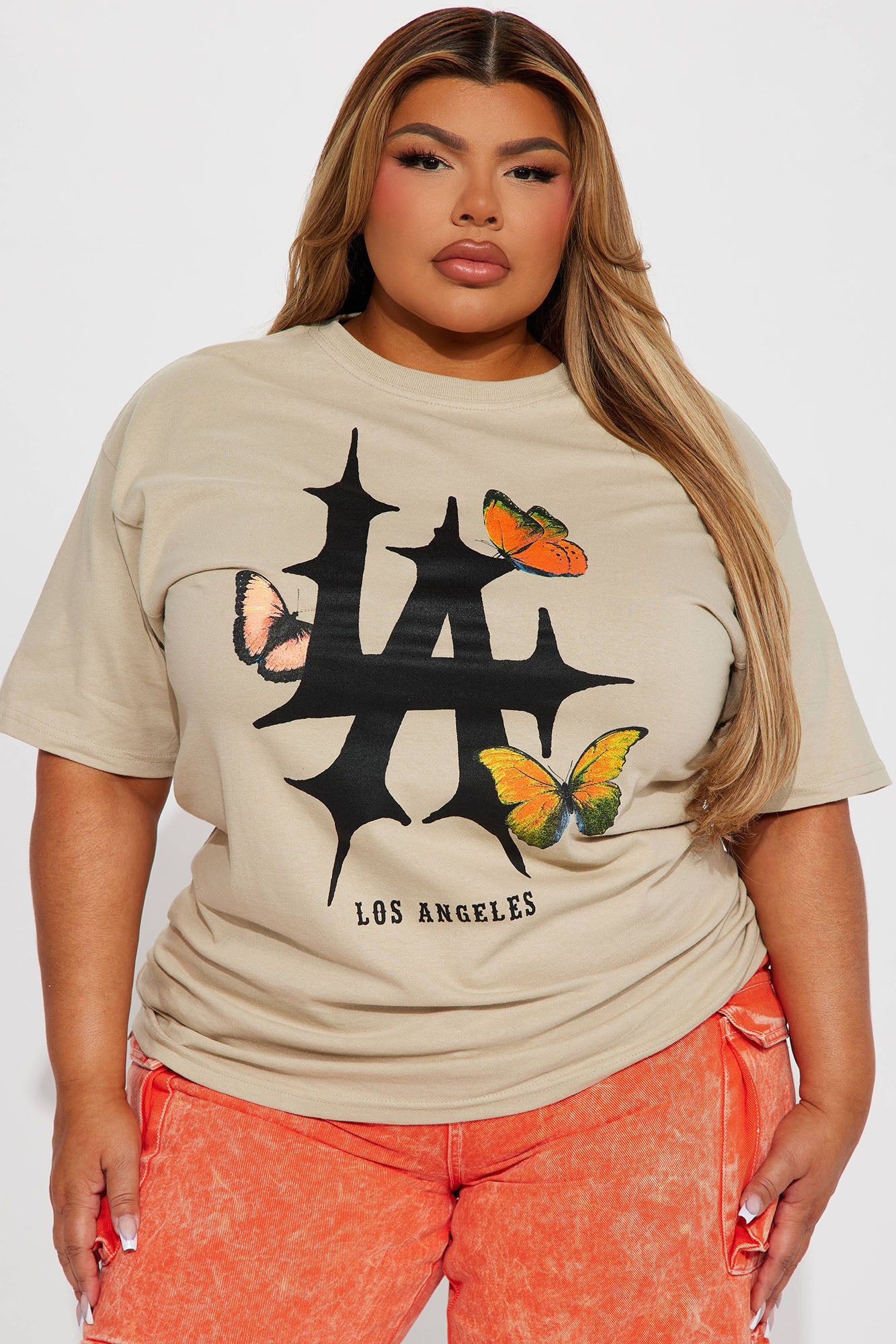 LA Butterfly Graphic Tee - Taupe sold by Fashion Nova product image thumbnail 4