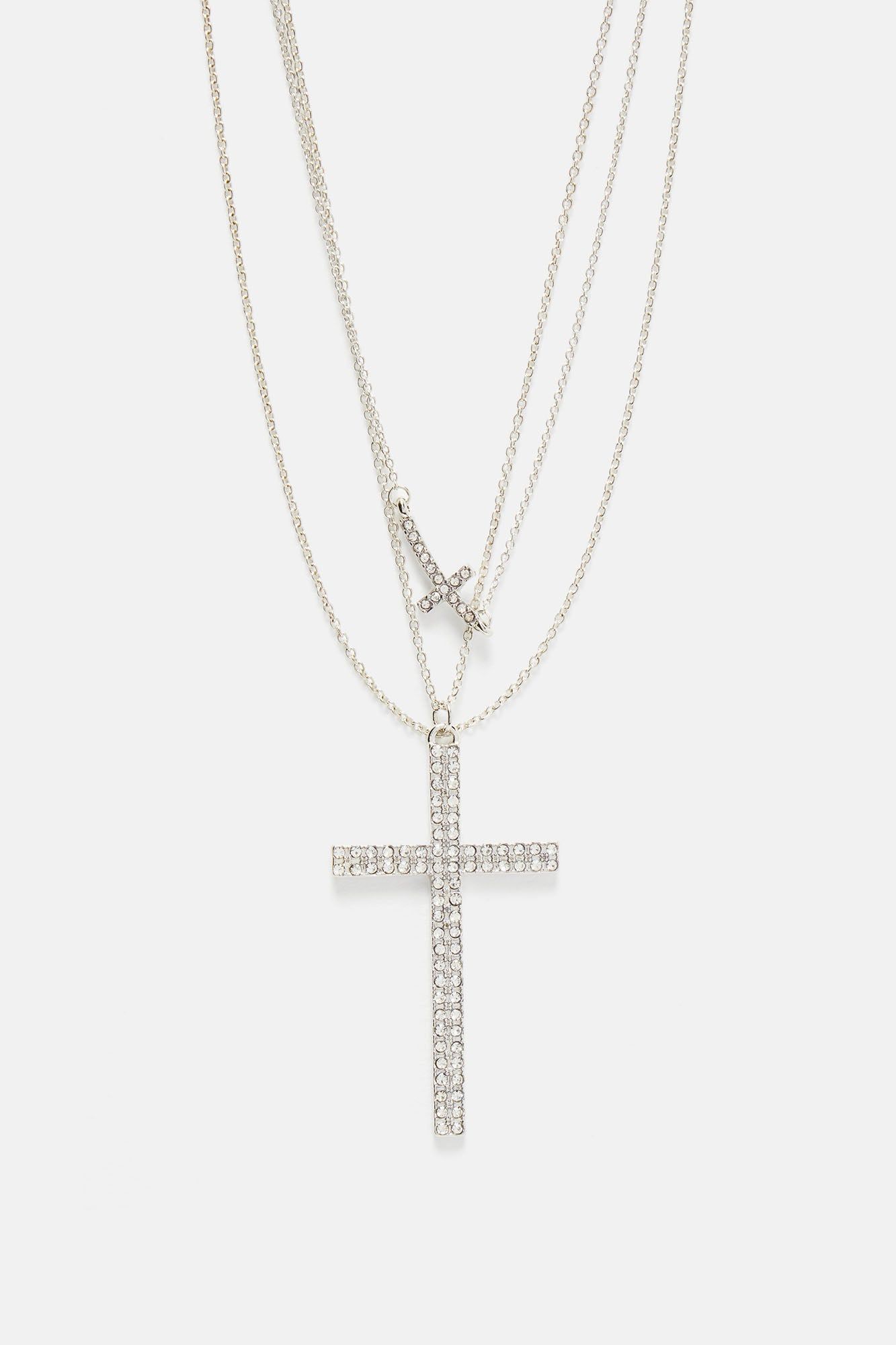 Whole Lotta Faith Layered Necklace - Silver sold by Fashion Nova product image thumbnail 3