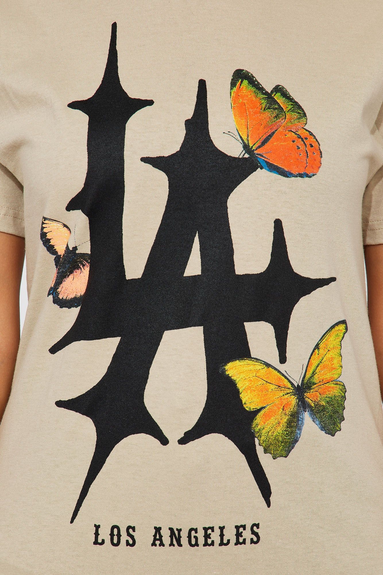 LA Butterfly Graphic Tee - Taupe sold by Fashion Nova product image thumbnail 3