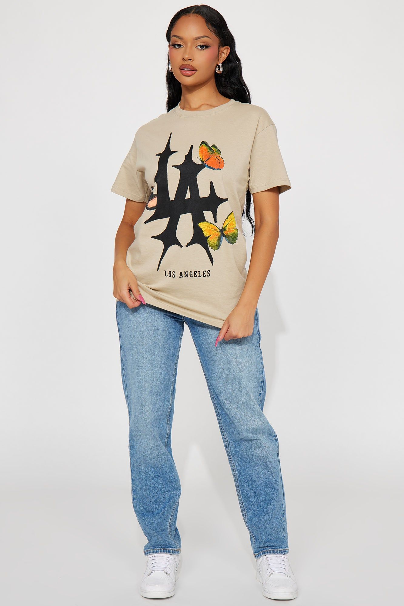 LA Butterfly Graphic Tee - Taupe sold by Fashion Nova product image thumbnail 2