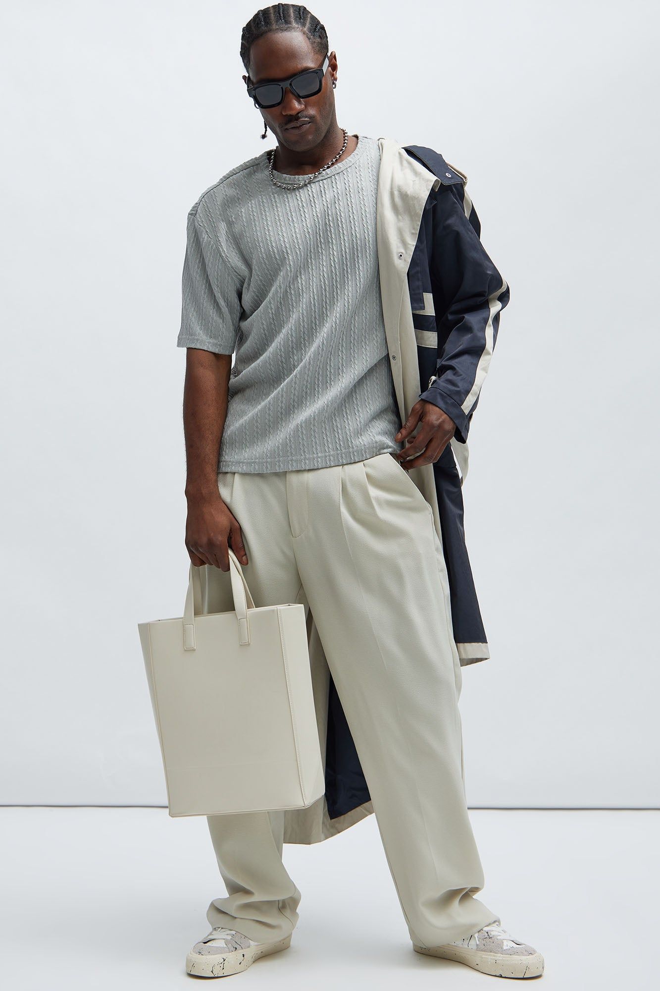 Kellen Textured Relaxed Tee - Grey sold by Fashion Nova product image thumbnail 2