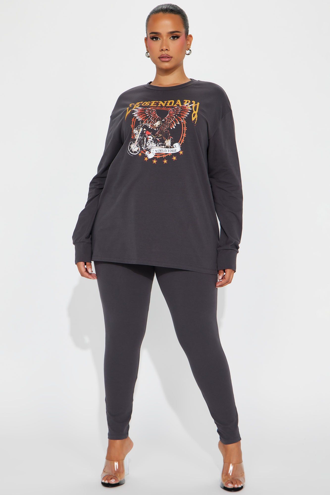 Legendary World Tour Legging Set - Charcoal sold by Fashion Nova product image thumbnail 5