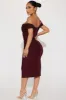 Amy Bandage Midi Dress - Burgundy sold by Fashion Nova