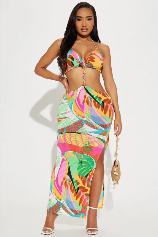 Jamaican Me Crazy Maxi Dress - Multi Color sold by Fashion Nova
