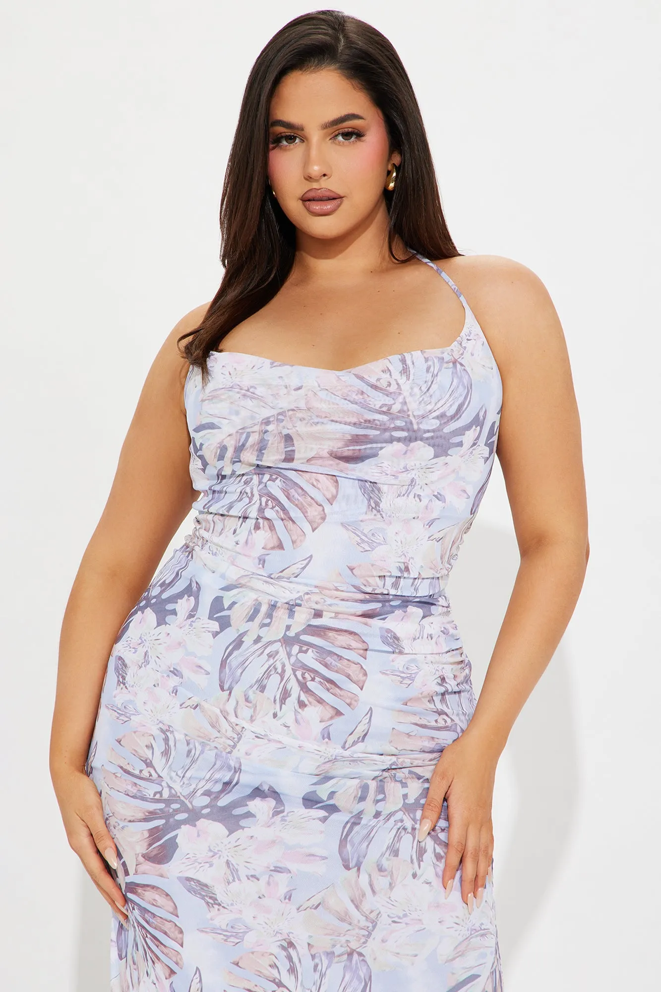 Blue Lagoon Mesh Midi Dress - Light Blue sold by Fashion Nova product image thumbnail 5