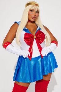 Moon Power Princess 5 Piece Costume Set - White/combo sold by Fashion Nova