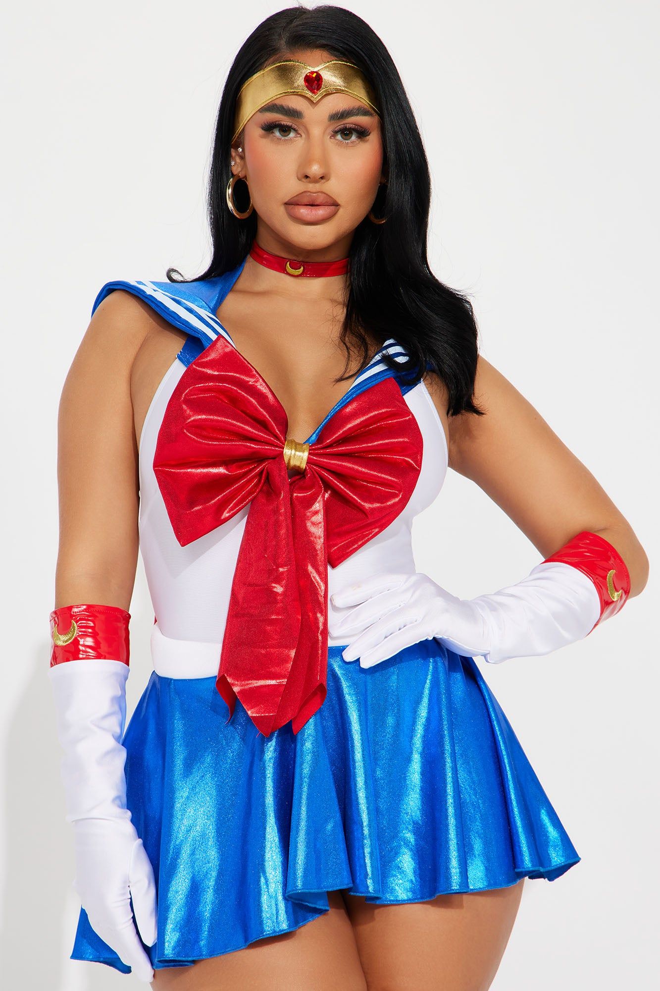 Moon Power Princess 5 Piece Costume Set - White/combo sold by Fashion Nova product image thumbnail 2