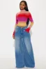 Mi Amore Sweater - Pink/combo sold by Fashion Nova
