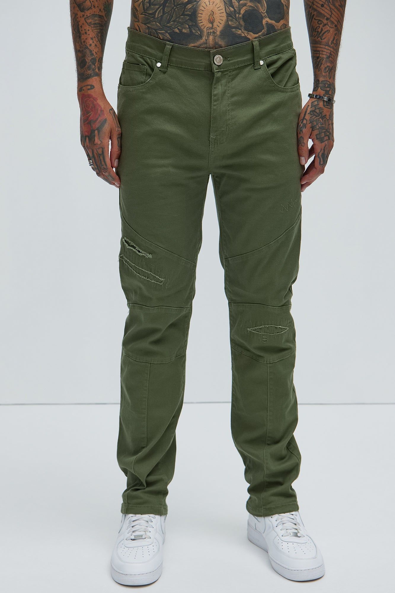 Give Me That Panel Straight Pants - Olive sold by Fashion Nova product image thumbnail 4
