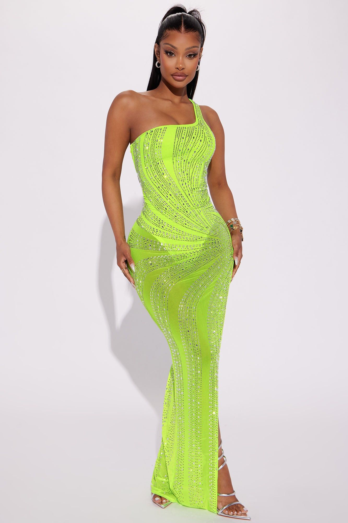 Aries Embellished Gown - Lime sold by Fashion Nova