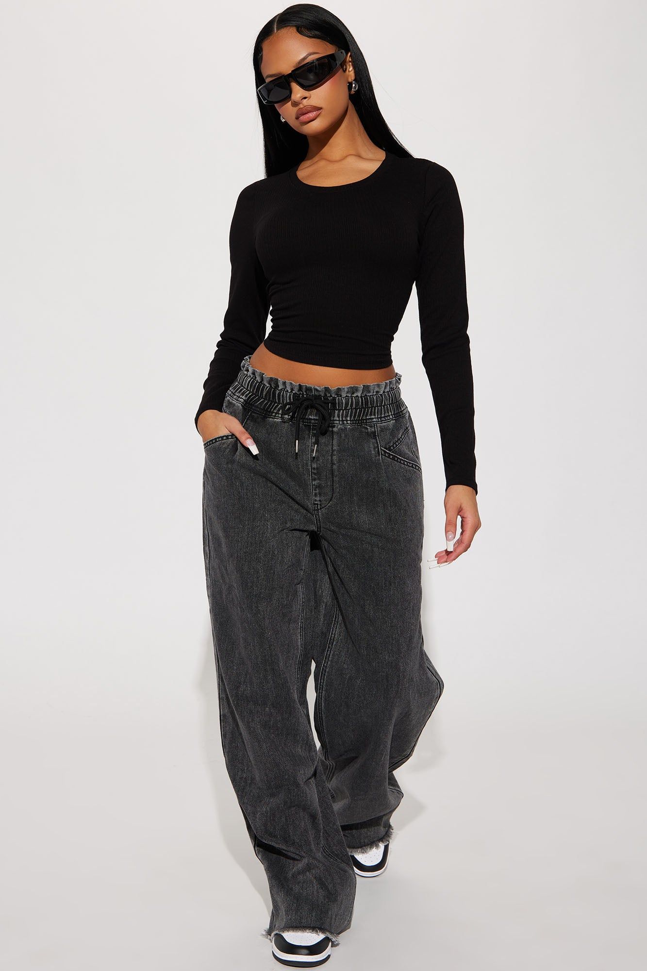 Aria Ribbed Top - Black sold by Fashion Nova product image thumbnail 2