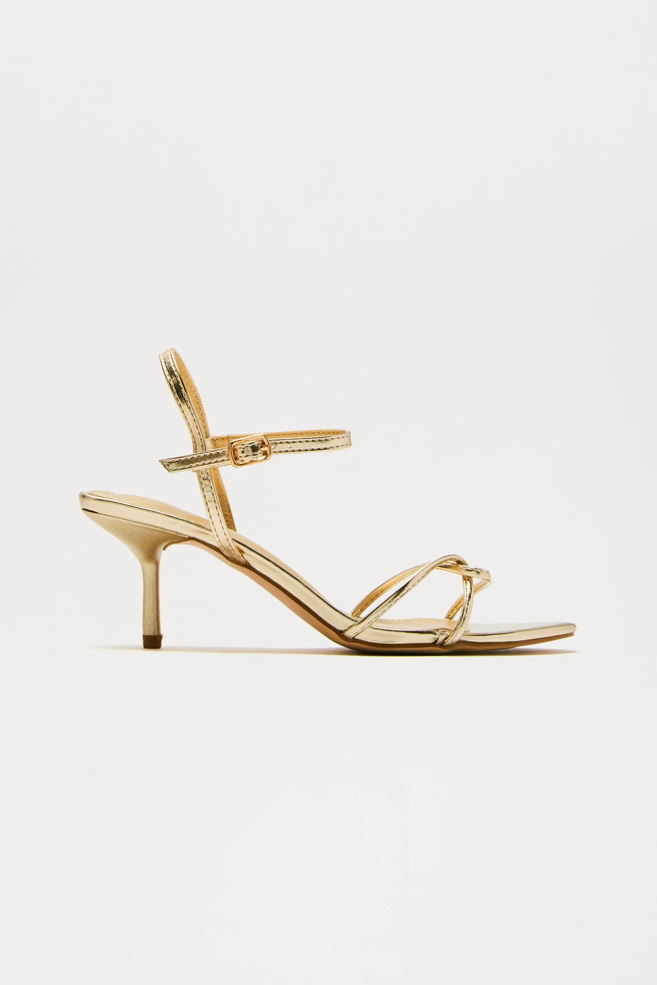 Jasmina Heeled Sandals - Gold sold by Fashion Nova